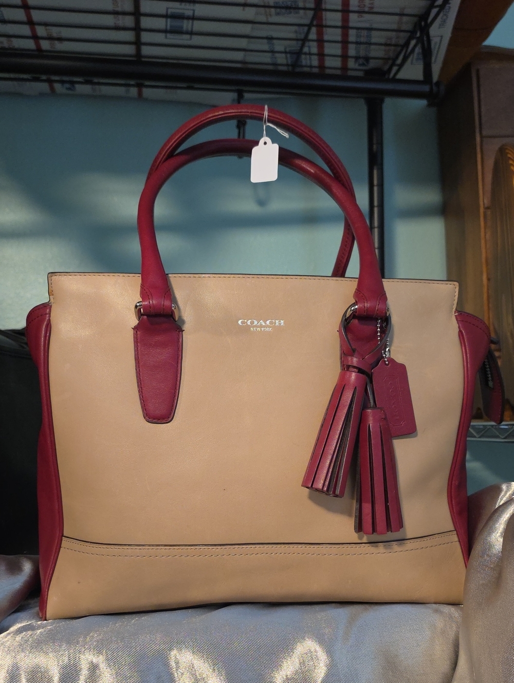 COACH  Legacy Medium Candace Carryall in Two Tone Leather